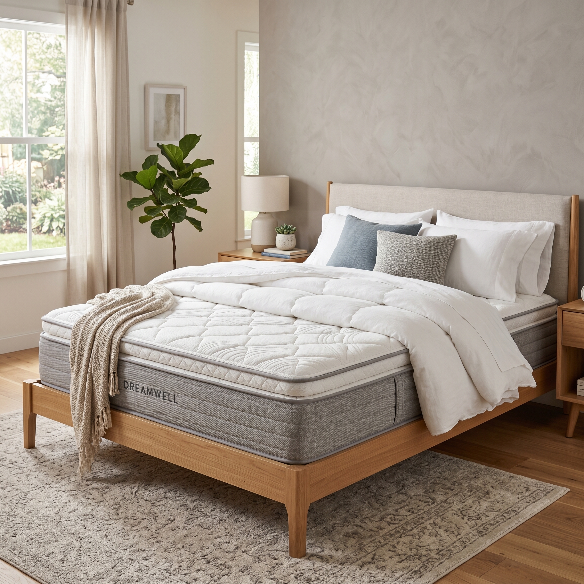 Chambre minimaliste avec matelas premium Super Siesta